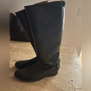 Frye Black Boots with Zipper in back